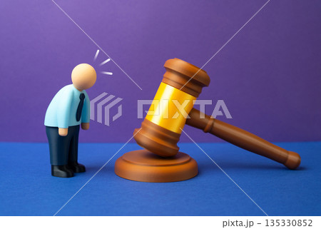An office worker and a court decision. The rights of the employee or employer. Legal justice system and crime analysis focusing on sentencing outcomes. An office worker and a court decision. The rights of the employee or employer. Legal justice system and crime analysis focusing on sentencing outcomes. 135330852