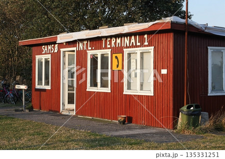 Samso island aerodrome building and terminal in Denmark Samso island aerodrome building and terminal in Denmark 135331251
