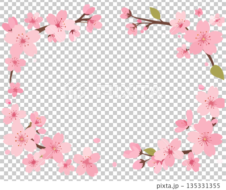 Cherry blossom frame 135331355