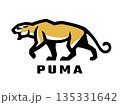 Wild cat. Puma logo. 135331642