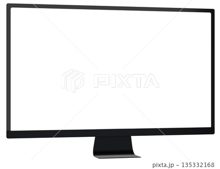 3D素材_モニター_黒 135332168