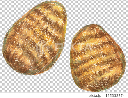 Taro illustration oil pastel painting 135332774