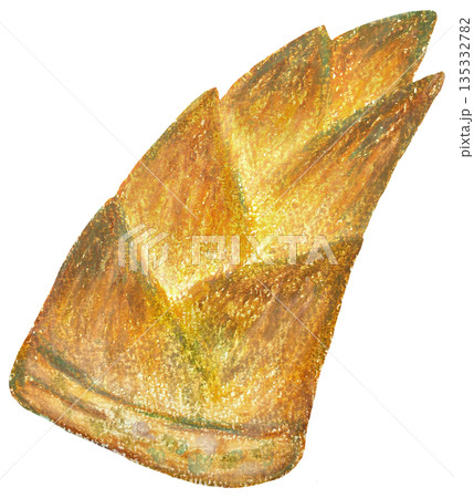 たけのこのイラスト オイルパステル画 135332782