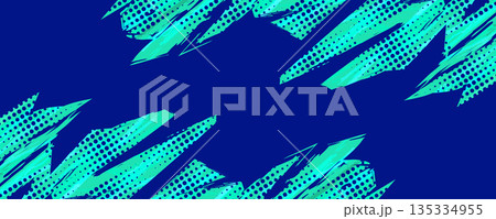 Creative and Modern Grunge Sports Background with Green and Blue Brush Strokes and Halftone Pattern. Ideal for Event Posters, Flyers, Banners and Web Backgrounds Creative and Modern Grunge Sports Background with Green and Blue Brush Strokes and Halftone Pattern. Ideal for Event Posters, Flyers, Banners and Web Backgrounds 135334955