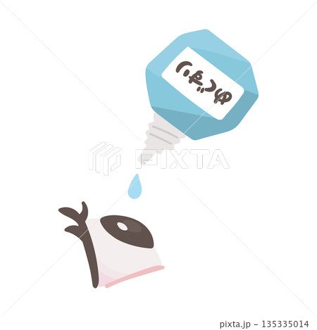 医療や健康説明に使える点眼イラスト 医療や健康説明に使える点眼イラスト 135335014