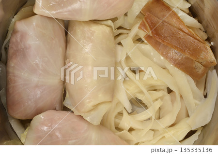 Raw sarma rolls in pot Raw sarma rolls in pot 135335136