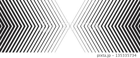 Repeated arrow shapes with faded effect moving toward each other. Forward, speed or motion background. Abstract striped print. Minimalist geometric banner. Vector graphic illustration Repeated arrow shapes with faded effect moving toward each other. Forward, speed or motion background. Abstract striped print. Minimalist geometric banner. Vector graphic illustration 135335734