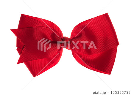 Red bow, isolated on white background 135335755