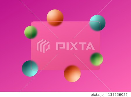 Bright abstract template with frosted glass and colored spheres i Eps 10 Bright abstract template with frosted glass and colored spheres i Eps 10 135336025