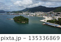 Beach and coastal town of Angra dos Reis with mountains, Brazil 135336869