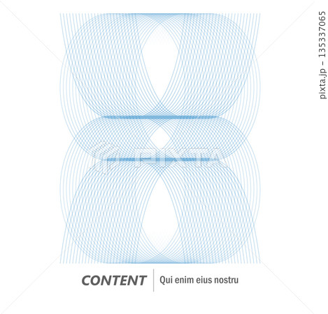 Geometric Pulse: Elegant Wave Design for Tech Interfaces. Vector design 135337065