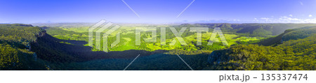 Drone photograph of the Kanimbla Valley in the Blue Mountains 135337474