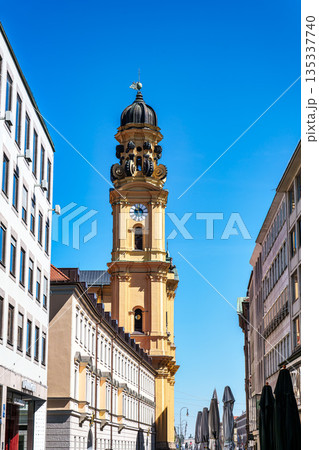 View of the Theatine Church of St. Cajetan in Munich, Germany 135337740