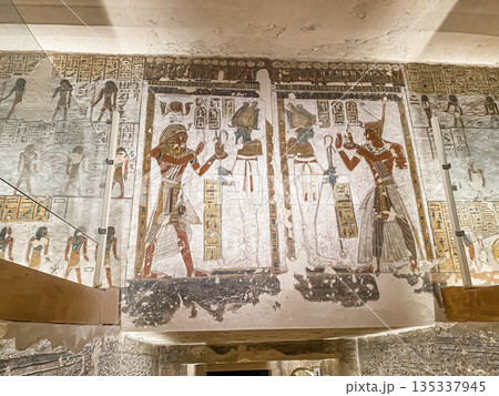 Tomb KV11 in the Egyptian Valley of the Kings, in the Theban necropolis, Egypt, Luxor Tomb KV11 in the Egyptian Valley of the Kings, in the Theban necropolis, Egypt, Luxor 135337945