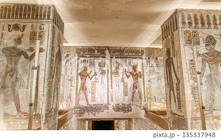 Tomb KV11 in the Egyptian Valley of the Kings, in the Theban necropolis, Egypt, Luxor Tomb KV11 in the Egyptian Valley of the Kings, in the Theban necropolis, Egypt, Luxor 135337948