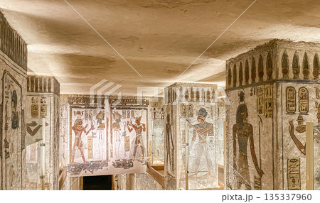 Tomb KV11 in the Egyptian Valley of the Kings, in the Theban necropolis, Egypt, Luxor Tomb KV11 in the Egyptian Valley of the Kings, in the Theban necropolis, Egypt, Luxor 135337960