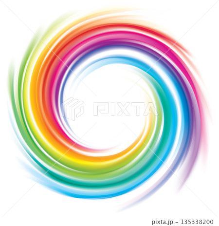 Vector backdrop of spiral rainbow spectrum 135338200