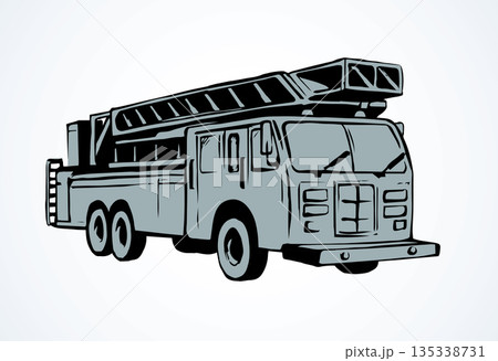 Fire truck. Vector drawing 135338731