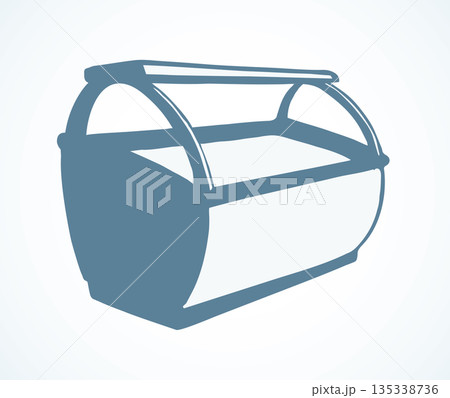 Freezer to store. Vector drawing Freezer to store. Vector drawing 135338736