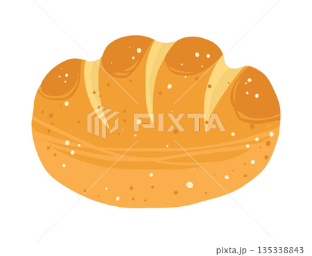 Small loaf of bread baking illustration hand drawn bun baked pastry wheat cartoon art vector Small loaf of bread baking illustration hand drawn bun baked pastry wheat cartoon art vector 135338843