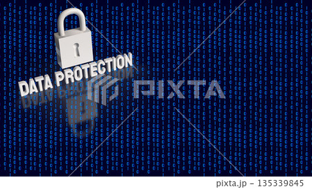 Digital Data Protection and Cybersecurity Privacy Concept 3d render. 135339845