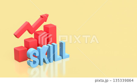 Skill Development Growth Chart for Career and Business Success 3d render. Skill Development Growth Chart for Career and Business Success 3d render. 135339864