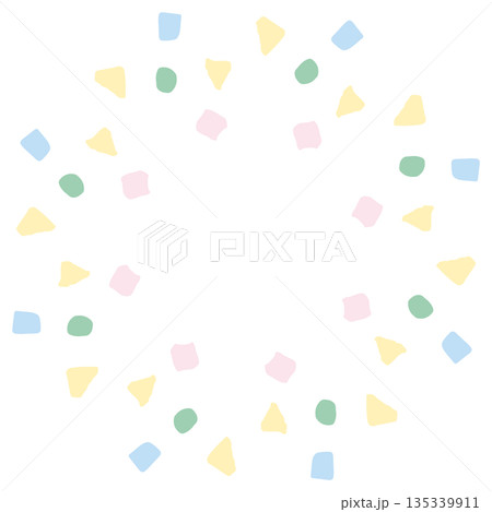 ふんわり春色 卒園・入園シリーズ｜紙吹雪のあしらいイラスト素材 135339911