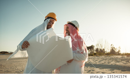 Sheik Planning The Future At The Worksite  135341574