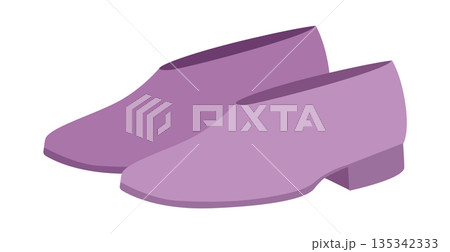 Purple flat shoe boot women color pair. Minimal low heel boot for city stroll workday commute and smart look. Technical  135342333