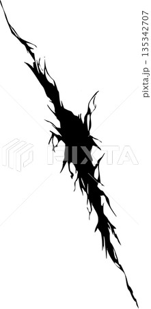 リアルで深いひび割れのイラスト素材 リアルで深いひび割れのイラスト素材 135342707