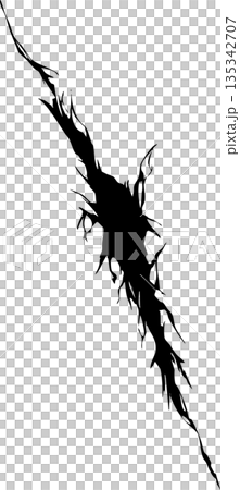 リアルで深いひび割れのイラスト素材 リアルで深いひび割れのイラスト素材 135342707