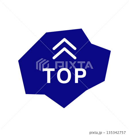 ページトップへ戻るシンプルな矢印マーク付きアイコン ページトップへ戻るシンプルな矢印マーク付きアイコン 135342757