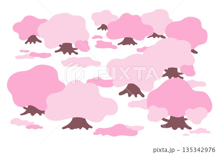桜の木のイラスト 桜の木のイラスト 135342976