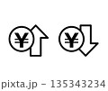 円の上昇下降アイコン 135343234