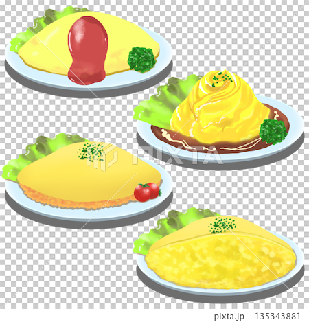 オムライスセット 135343881