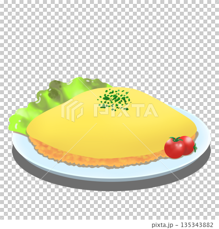 半熟オムレツのせオムライス 135343882