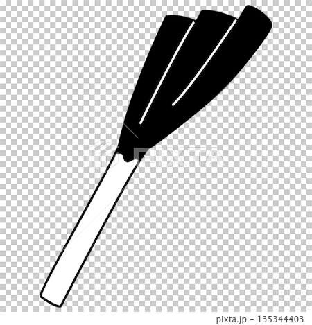 シンプルなネギのイラスト・白黒 135344403
