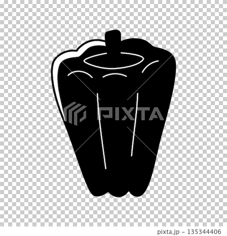 黑白甜椒簡圖 135344406