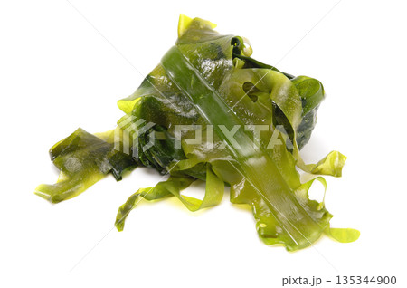 Seaweed wakame isolated on white background. Seaweed wakame isolated on white background. 135344900