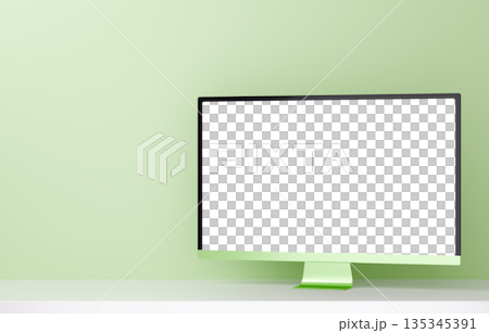 3D material_monitor_yellow-green 135345391