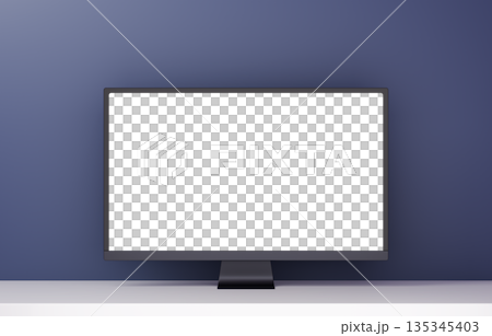 3D Material_Monitor_Navy 3D Material_Monitor_Navy 135345403