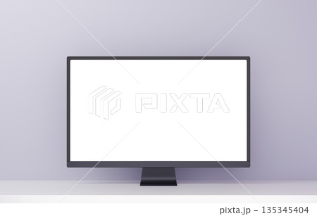 3D素材_モニター_灰色 135345404
