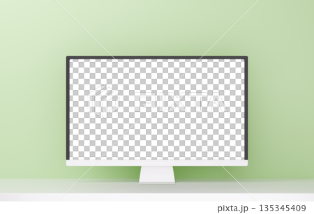 3D material_monitor_yellow-green 135345409