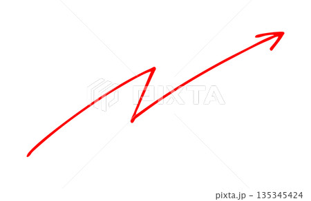 スタイリッシュな手書きの矢印素材 スタイリッシュな手書きの矢印素材 135345424