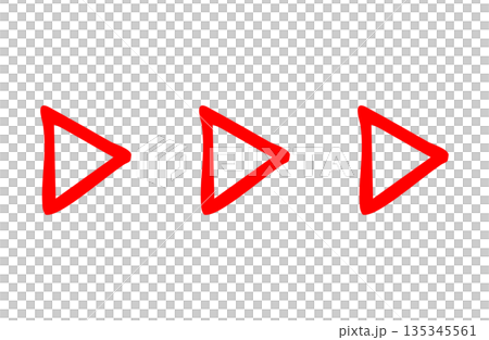 Stylish hand-drawn arrow material 135345561