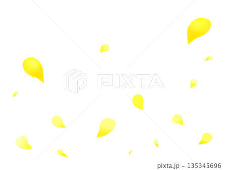 黄色い花びらが舞う背景フレーム 黄色い花びらが舞う背景フレーム 135345696