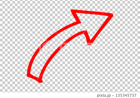 Stylish hand-drawn arrow material 135345737