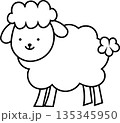 可愛い羊のイラスト 135345950