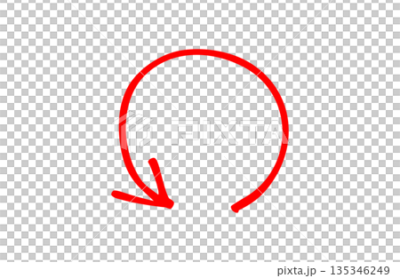 Stylish hand-drawn arrow material 135346249