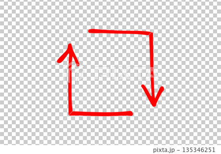 Stylish hand-drawn arrow material 135346251